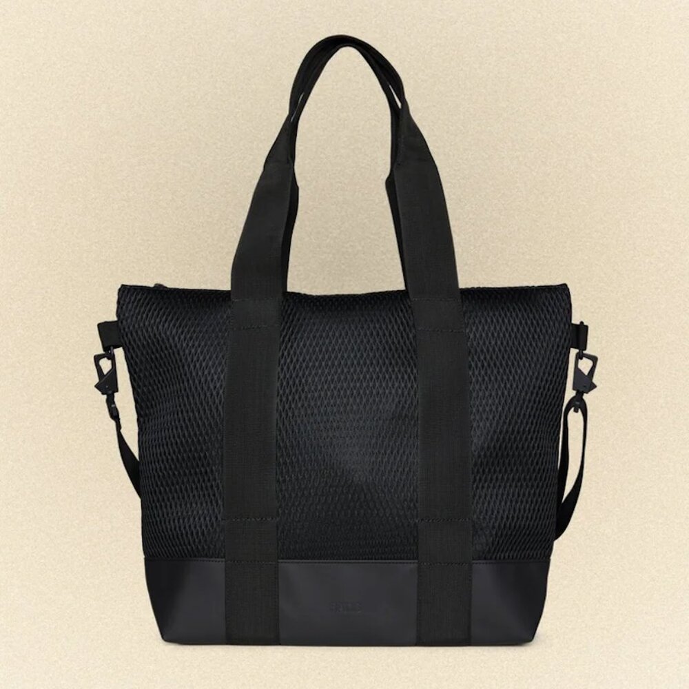 NWT RAINS TOTE BAG MESH MINI W3 - BLACK